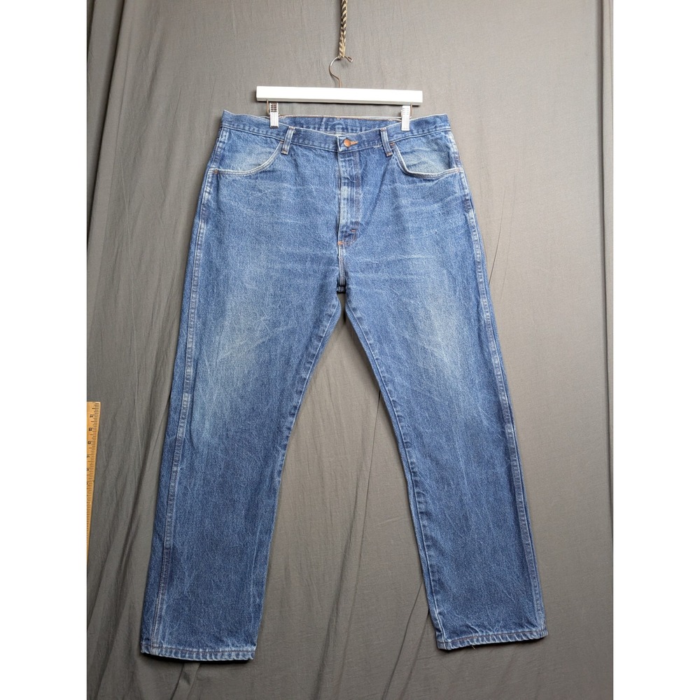 Rustler Mens Regular Fit Straight Leg Blue Denim Jeans 40x30 Medium Wash
